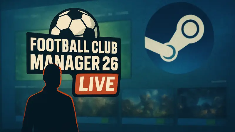Логотип Football Club Manager 26 LIVE на фоне Steam
