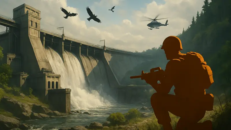 Обновленная карта Zero Dam из игры Delta Force Season Echo с изображением птиц.