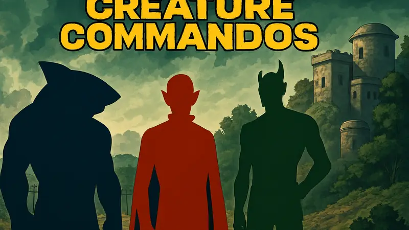 Постер Creature Commandos с новыми персонажами: Король Акул, Носферата, Халис
