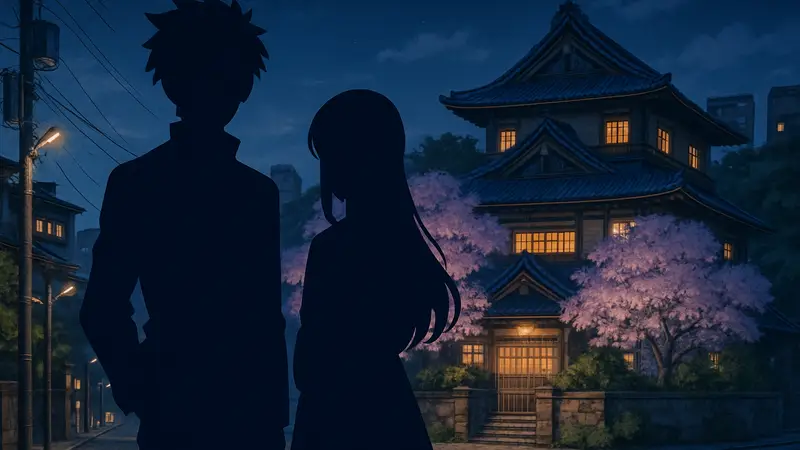 Постер аниме Mission: Yozakura Family с главными персонажами Тайё и Муцуми