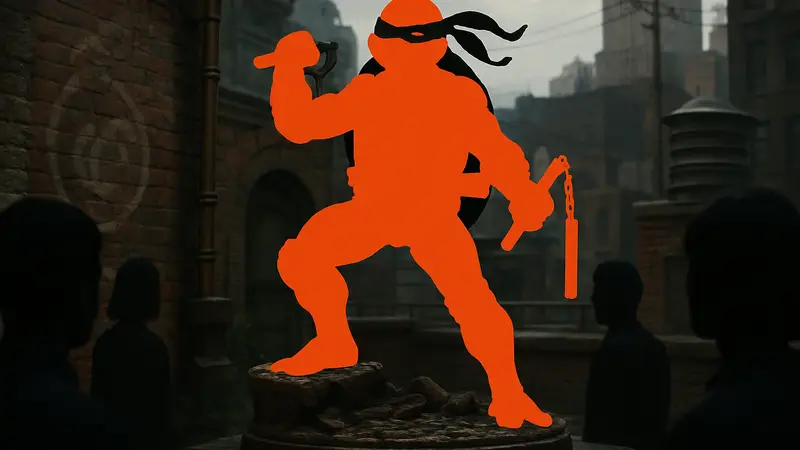 Детализированная статуя Микеланджело из «Черепашек-ниндзя» от Iron Studios