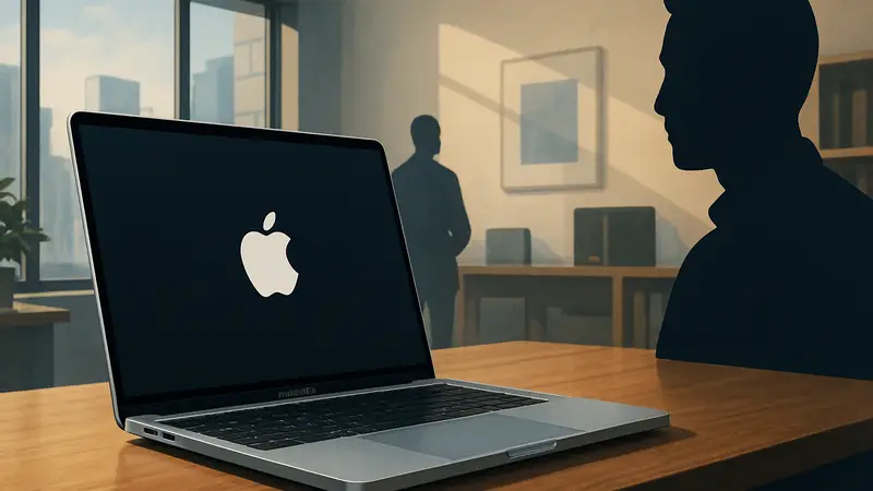 Ноутбук Apple MacBook Pro на столе, демонстрирующий стильный дизайн