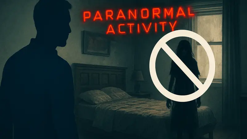Разработчик The Mortuary Assistant и логотип «Паранормального явления» на фоне отменённой игры
