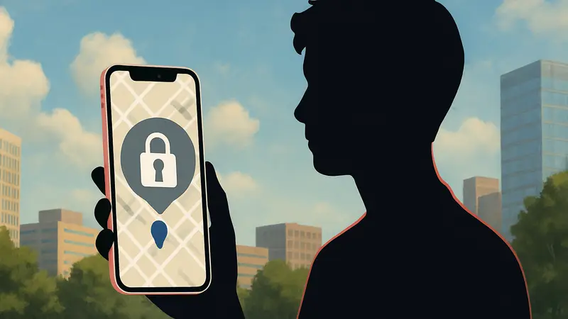 Схематичное изображение функции безопасности Apple, блокирующей сбор данных о геолокации.