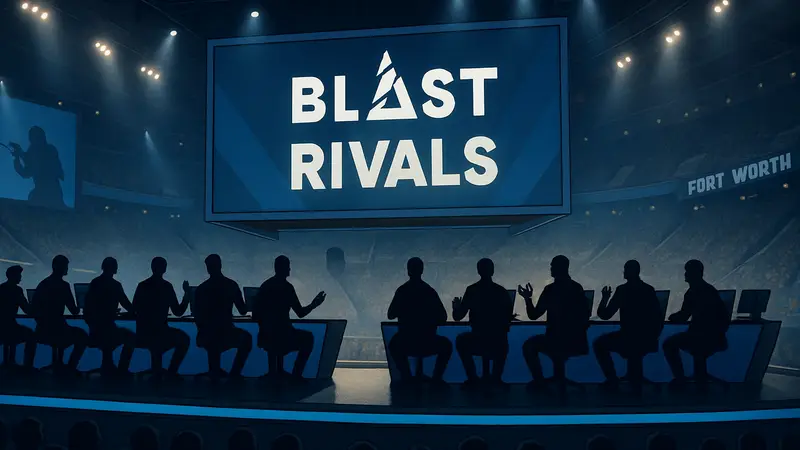 Киберспортивный турнир BLAST Rivals: команды на сцене в Форт-Уорте, Техас