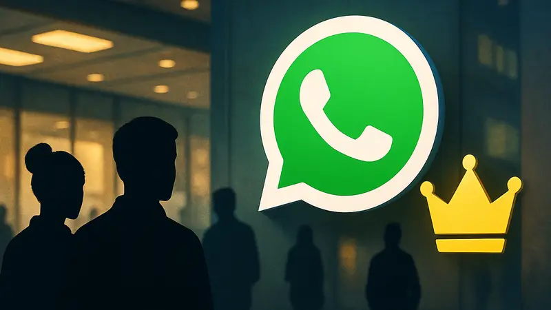 Логотип WhatsApp и значок премиум-подписки