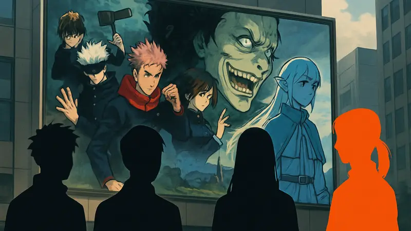 Персонажи из аниме Jujutsu Kaisen и Frieren: Beyond Journey's End на Netflix