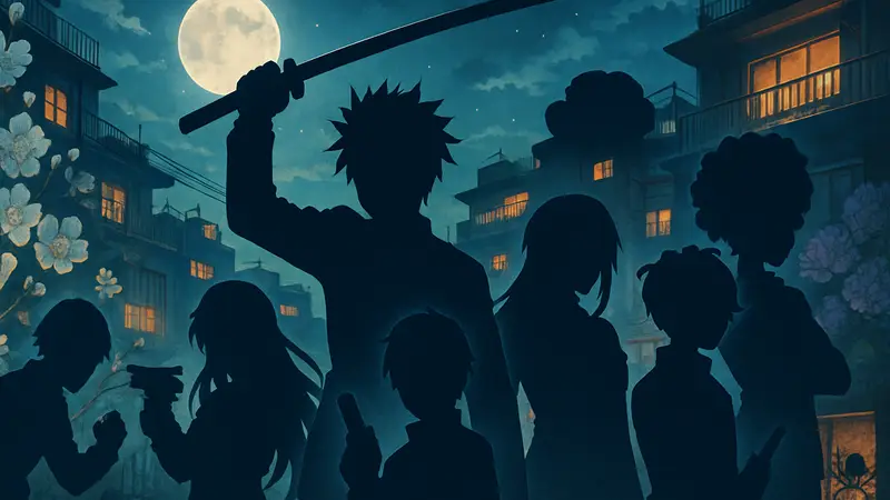 Изображение группы персонажей аниме Mission: Yozakura Family с акцентом на их сильные стороны