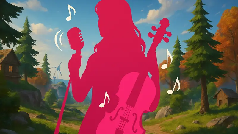 Скин Лауфей в Fortnite с характерными эмоциями и музыкальными эффектами