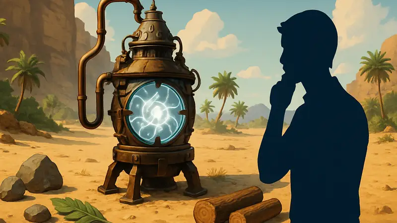 Изображение энергетического конвертера из Starsand Island с материалами для крафта.