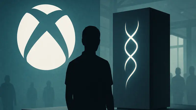 Логотип Xbox рядом с концептом 'Project Helix', символизирующий новую игровую консоль.