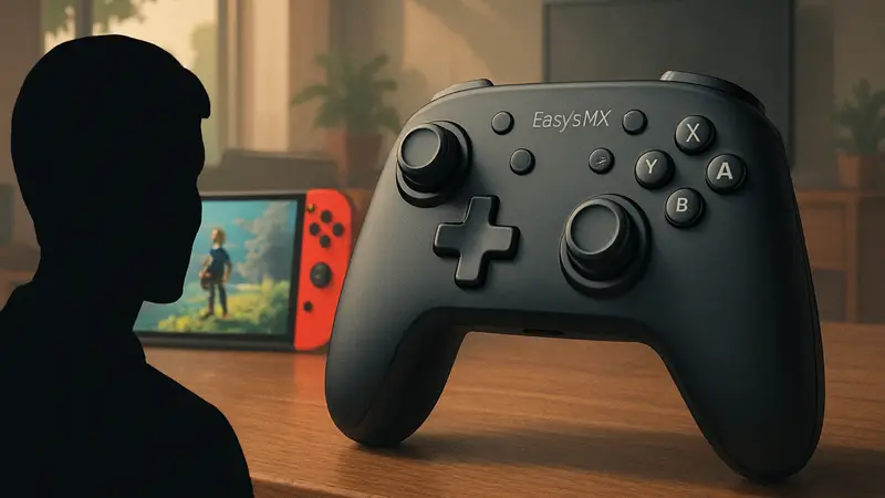 Беспроводной контроллер EasySMX S10 для Nintendo Switch 2 с низкопрофильными кнопками.