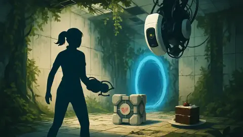 Обложка книги Portal: Куб, торт и ИИ от «Бомбора»