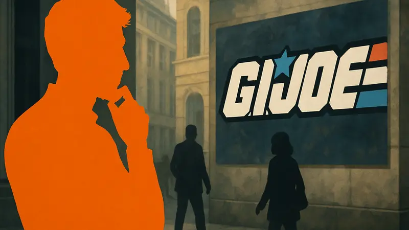 Макс Лэндис и логотип G.I. Joe, вызывающие споры из-за нового фильма.