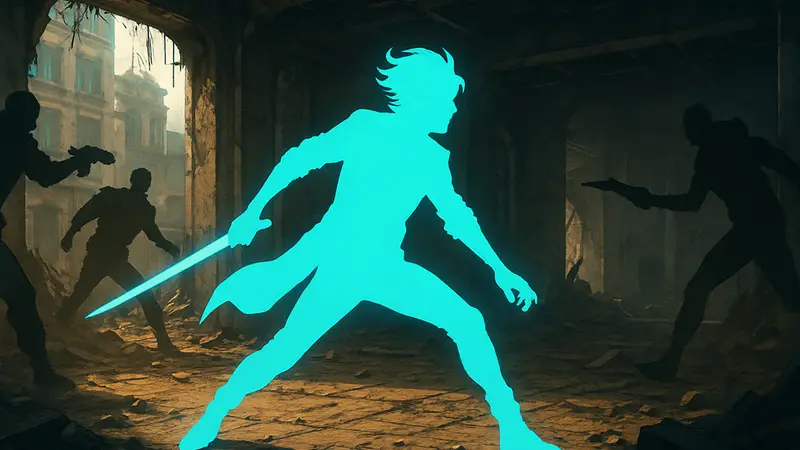 Кадр из трейлера Stupid Never Dies с динамичной боевой сценой или главным героем.