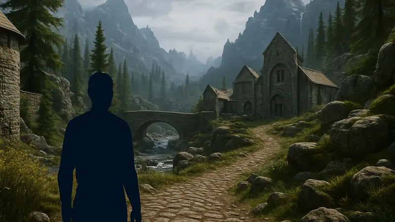 Скриншот из сильно модифицированного Skyrim, демонстрирующий обновленные детали окружения.