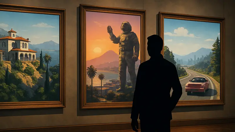 Игровые картины из GTA Online, предположительно содержащие намёки на GTA 6.