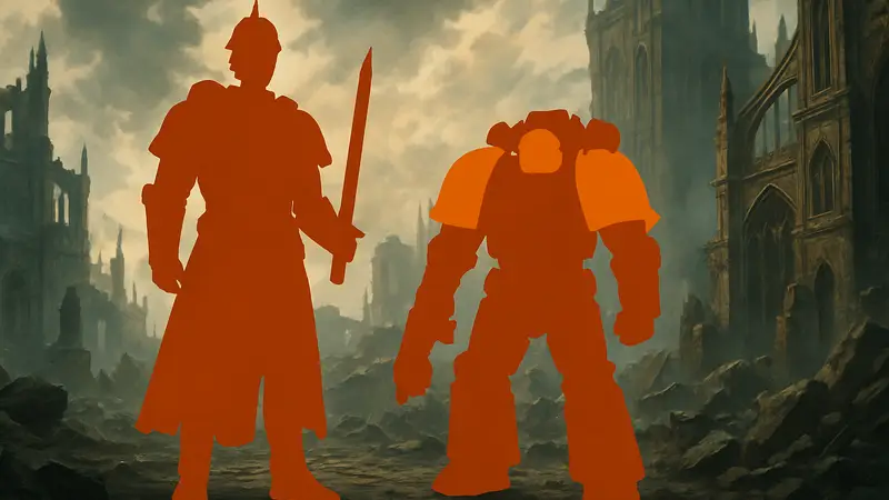Коллекционные фигурки Тибальта Марра и Разрушителя Осад из Warhammer: The Horus Heresy от JoyToy.