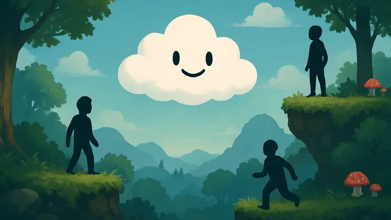 Скриншот или обложка игры Brave Little Cloud, 2D платформера с облаком в главной роли