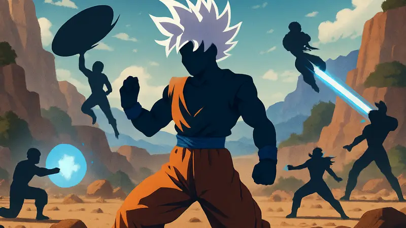 Гоку в форме Ультра Инстинкта демонстрирует свои сильнейшие техники в Dragon Ball Super.