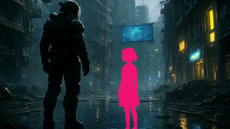 Скриншот из игры Pragmata, демонстрирующий графику с трассировкой лучей