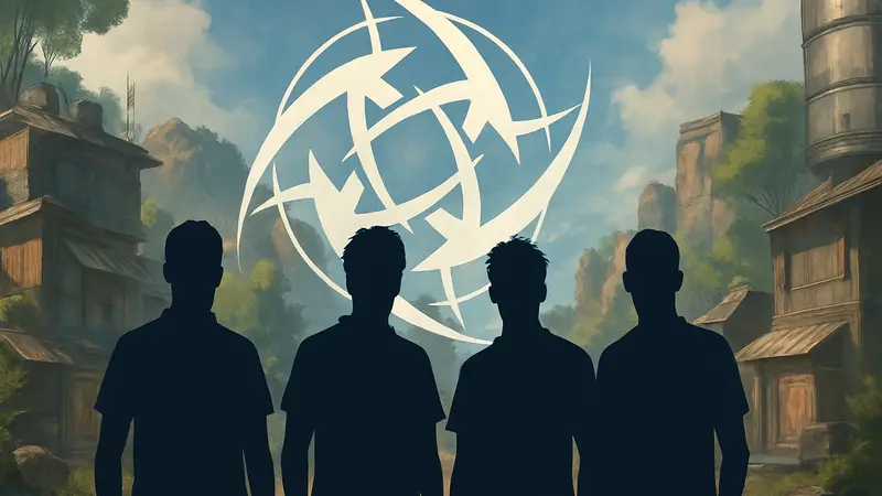 Состав Ninjas in Pyjamas по Apex Legends на фоне логотипа NiP