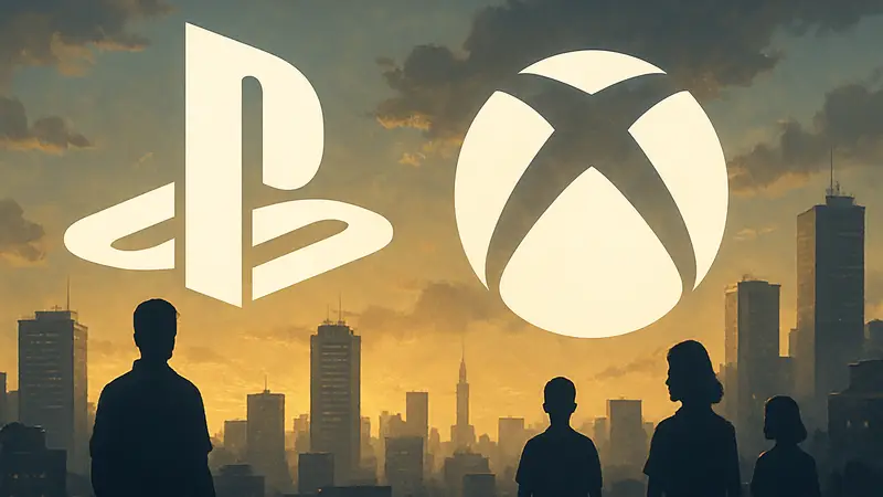 Логотипы PlayStation и Xbox, символизирующие консоли нового поколения и их ожидаемый релиз.