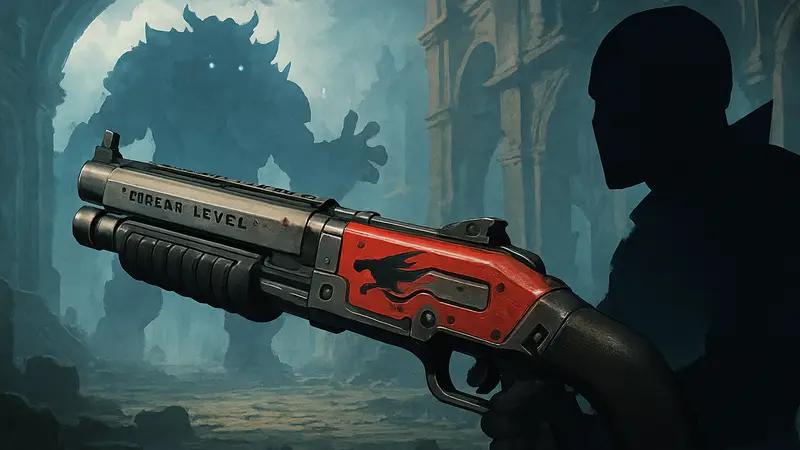 Изображение дробовика Threat Level из Destiny 2, демонстрирующее его мощь против боссов.