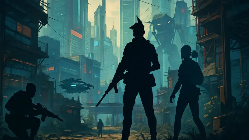 Скриншот из новой Battle Royale игры, напоминающей Apex Legends, Cyberpunk 2077 и ARC Raiders.