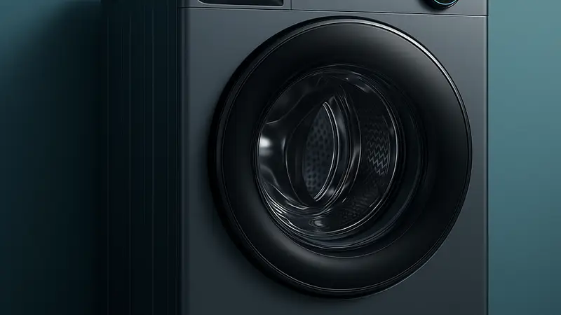 Изображение умной стиральной машины Xiaomi Mijia Washing Machine Pro 10 kg, демонстрирующей её современный дизайн.