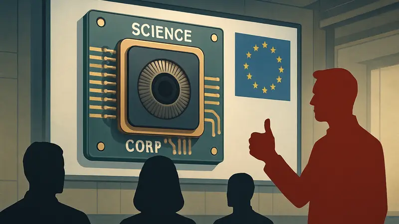 Изображение чипа Science Corporation, получающего одобрение ЕС для восстановления зрения.