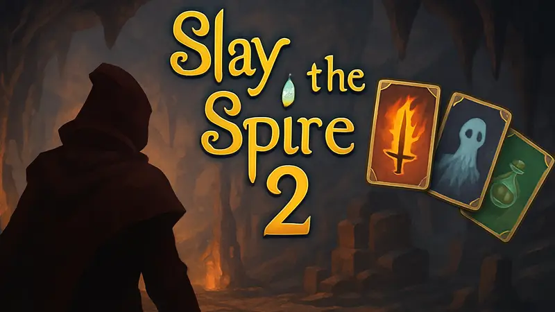 Логотип Slay the Spire 2 и изображение карт из игры