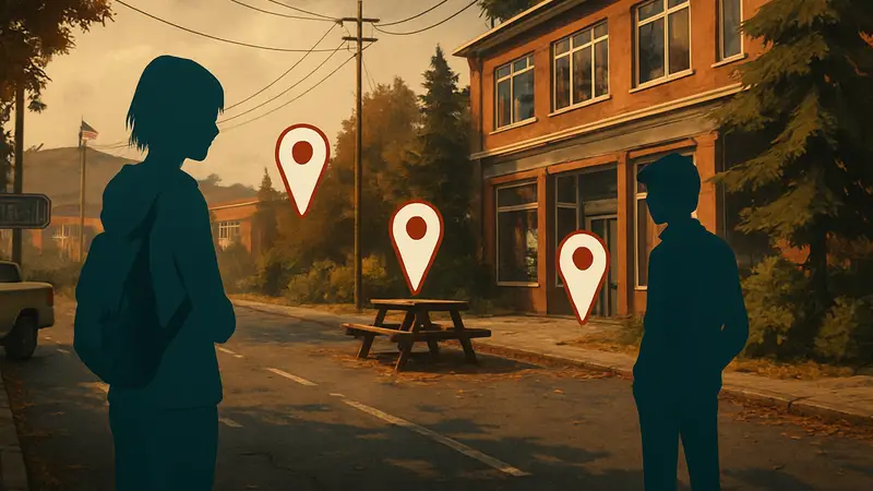 Скриншот из игры Life is Strange: Reunion с маркерами местоположения улик