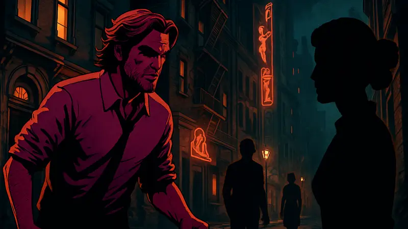 Арт из игры The Wolf Among Us, детективная игра от Telltale Games.