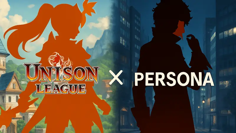 Логотип Unison League и Persona, коллаборация персонажей из обеих игр