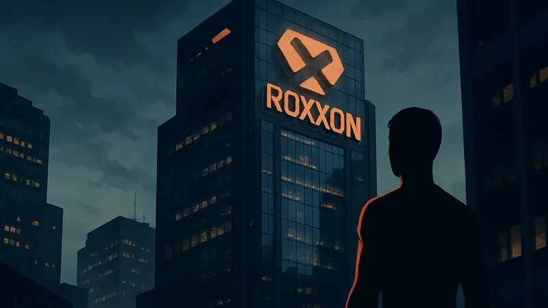 Логотип корпорации Roxxon на здании или в кадре из фильма Кинематографической вселенной Marvel.