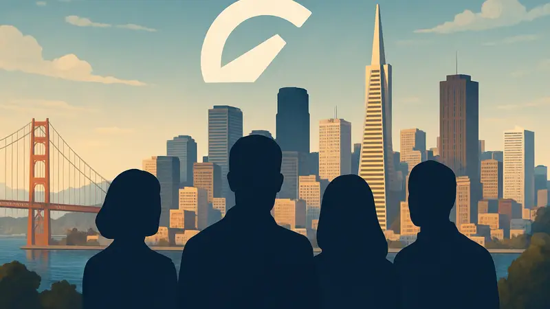 Логотип конференции StrictlyVC на фоне Сан-Франциско