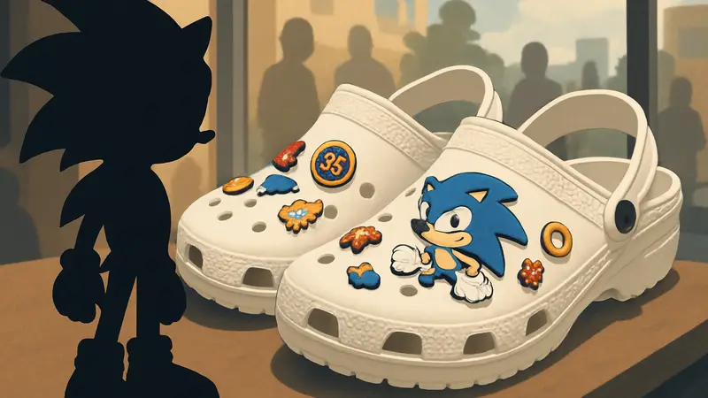Классические сабо Crocs с изображениями персонажей Sonic the Hedgehog и Jibbitz к 35-летию игры