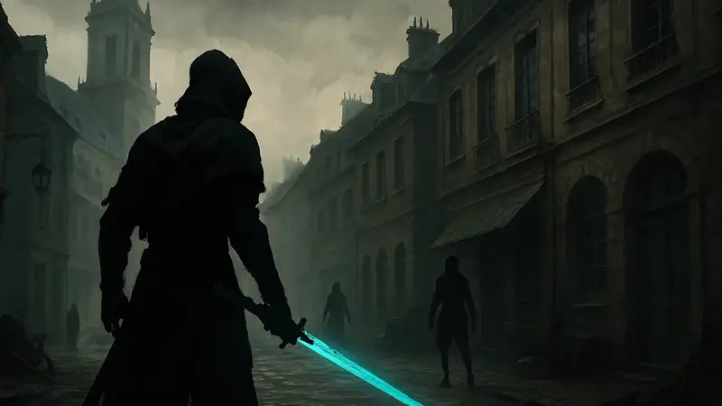 Арт из игры Valor Mortis, демонстрирующий сеттинг Франции начала 19 века и стилистику соулслайка.