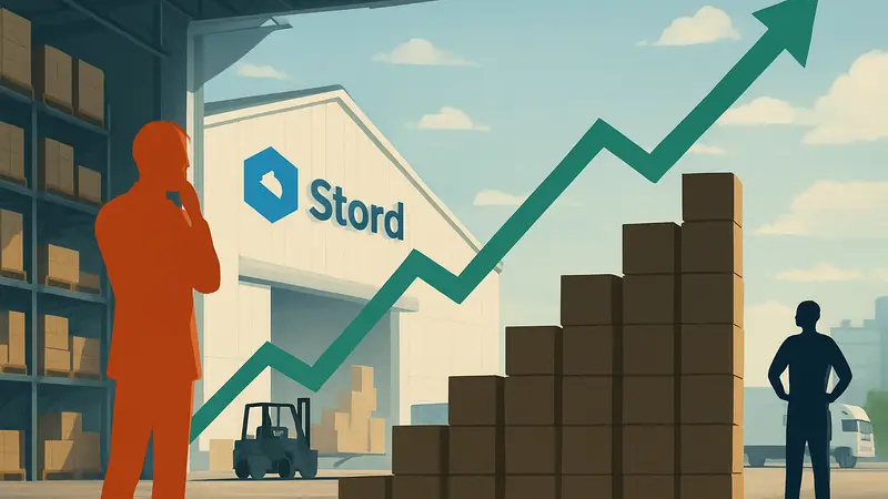Инфографика роста компании Stord, привлекающей инвестиции в логистике