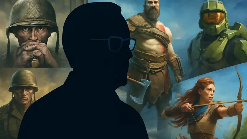 Дэн Даглоу, ветеран игровой индустрии, на фоне логотипов игр. Мнение о разработке инди-игр.