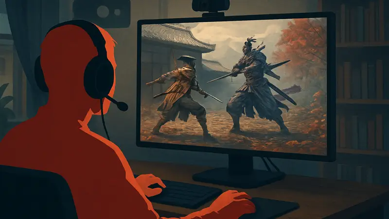 Японский стример побеждает босса в Sekiro Shadows Die Twice на трансляции. Ежедневный челлендж.