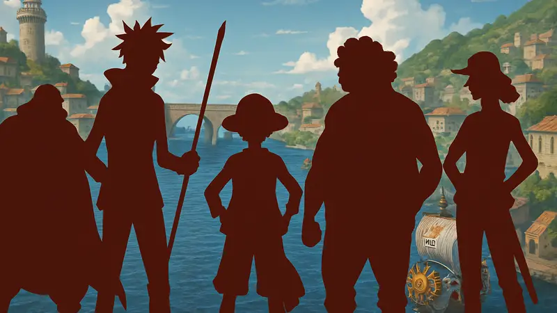 Изображение 5 персонажей One Piece, которые являются Почётными членами команды Соломенной Шляпы Луффи.