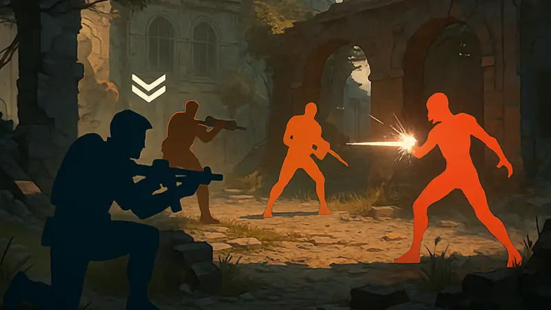 Кадр из тактической RPG Vaunted, персонажи в бою с элементами XCOM и выбором