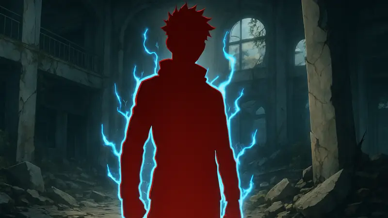 Персонаж аниме Jujutsu Kaisen, молодой колдун с аурой силы