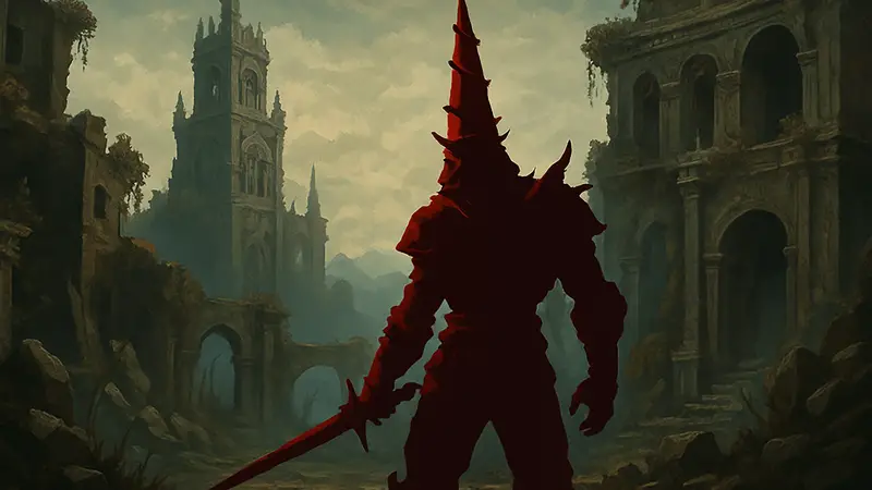 Скриншот из игры Blasphemous с главным героем. Разработчики The Game Kitchen отказались от AAA-проектов.