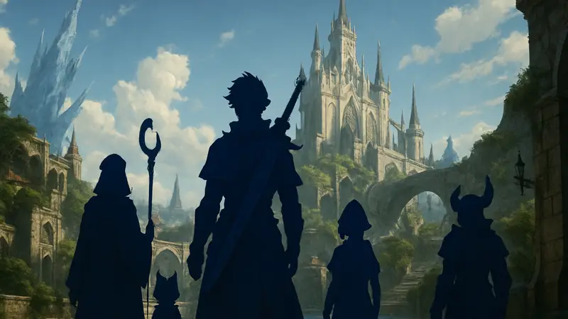 Изображение персонажей или локации из Final Fantasy 14