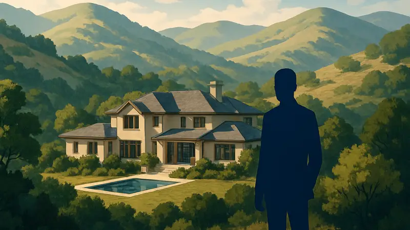 Роскошный дом в Милл-Вэлли на фоне холмов Калифорнии