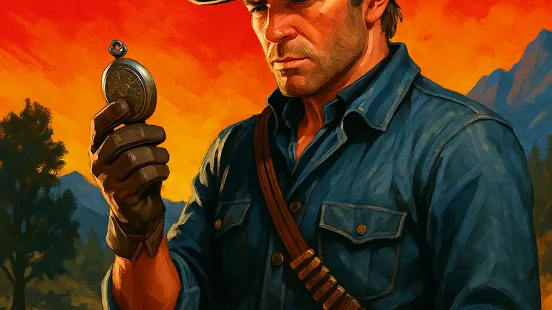 Изображение Артура Моргана из Red Dead Redemption 2, держащего предмет, который ищут компаньоны.
