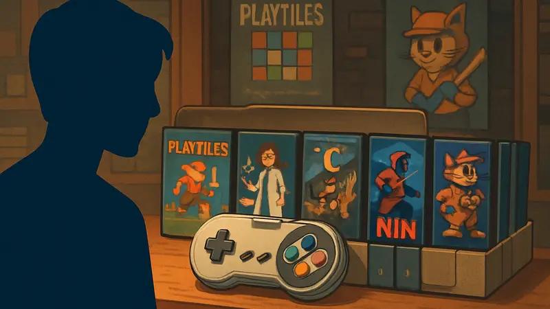 Бандл Playtiles и Mega Cat Studios: ретро-контроллер и семь игр в винтажном стиле
